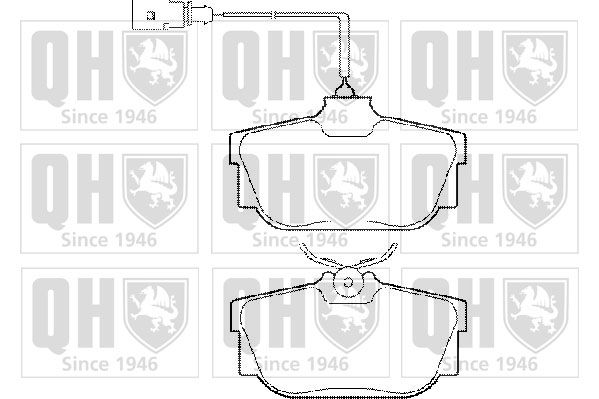 QUINTON HAZELL Комплект тормозных колодок, дисковый тормоз BP1285